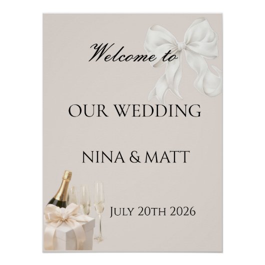 Poster Bienvenue pour signer (Devant)