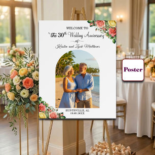 Poster Bienvenue pour un 1er anniversaire de mariage pers