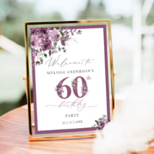 Poster Bienvenue pour un 60e anniversaire de naissance Fl