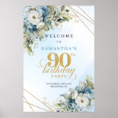 Poster Bienvenue pour un 90e anniversaire spécial Boho bl (Devant)