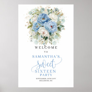 Poster Bienvenue pour un Sweet Sixteen dans le style Boho