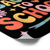 Poster Bienvenue Retour À L'École Enseignants Retro (Coin)