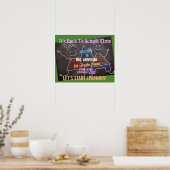 Poster Bienvenue Retour À L'École Professeur Ajouter Nom (Cuisine)