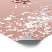 Poster Bienvenue rose gold pour un Sweet 16 (Coin)