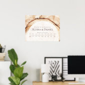 Poster Bienvenue Rustique Mariage Custom Ordre des événem (Bureau à domicile)