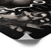 Poster Bienvenue Skeletons d'Halloween Mariage rose (Coin)