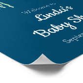 Poster Bienvenue sous la mer Fête prénatale de bébé médus (Coin)