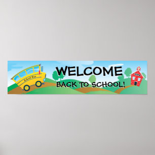 Poster Bienvenue sur la bannière de l'école