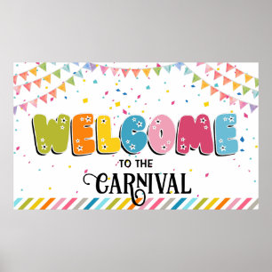 Poster Bienvenue sur la bannière du carnaval
