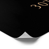 Poster Bienvenue sur la photo du 30e anniversaire Black G (Coin)