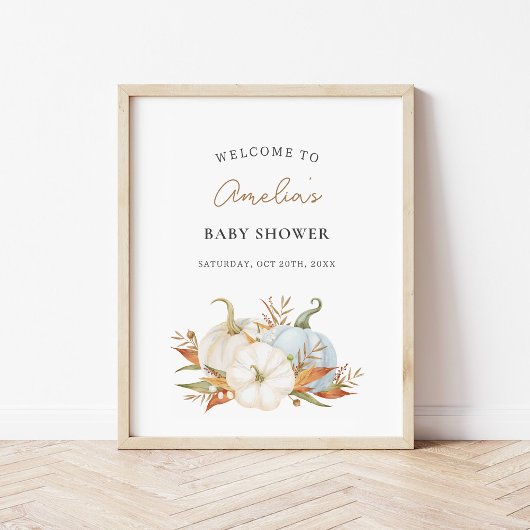 Poster Bienvenue sur l'affiche de la Baby Shower de Petit