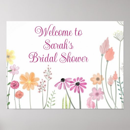 Poster Bienvenue sur l'affiche de la douche nuptiale pers (Devant)