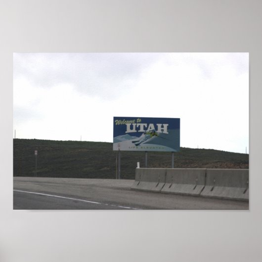 Poster Bienvenue sur l'affiche de l'Utah (Devant)