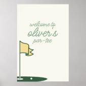 Poster Bienvenue sur l'affiche des signes de Par-Tee (Devant)