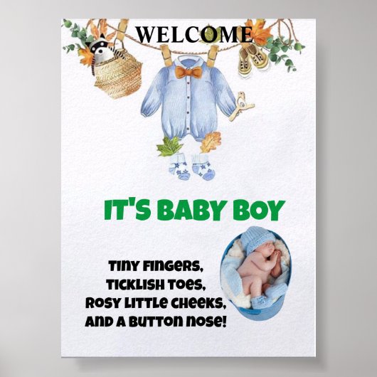 Poster Bienvenue sur l'affiche du Monde Baby Boy (Devant)