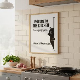 Poster Bienvenue sur l'affiche du superviseur de chat de