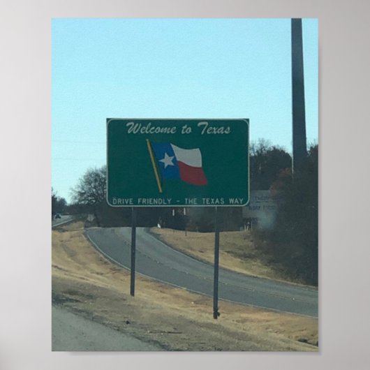 Poster Bienvenue sur l'affiche du Texas (Devant)