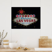 Poster Bienvenue sur l'affiche Fabulous Las Vegas Nevada (Cuisine)