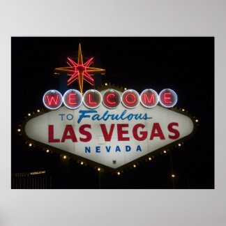 Poster Bienvenue sur l'affiche Fabulous Las Vegas Nevada