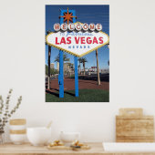 Poster Bienvenue sur l'affiche Fabulous Las Vegas Nevada (Cuisine)