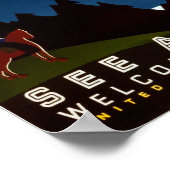 Poster Bienvenue sur l'affiche WPA Vintage de Montana (Coin)