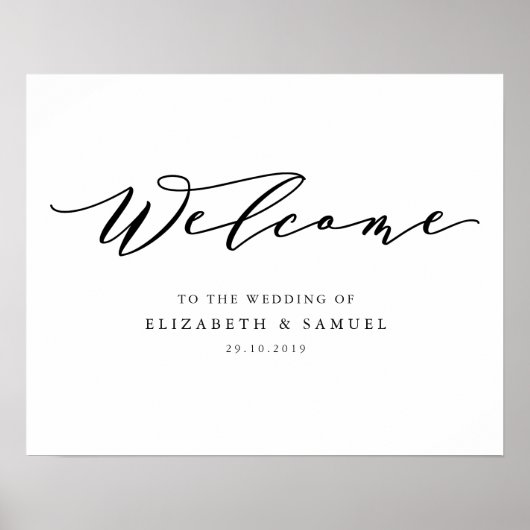 Poster Bienvenue sur le panneau mariage (Devant)