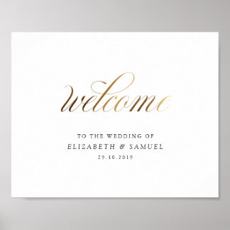 Poster Bienvenue sur le panneau mariage