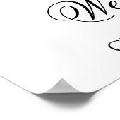 Poster Bienvenue sur notre panneau d'affiche de mariage (Coin)