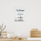 Poster Bienvenue sur photo décolorée de mariage de callig (Cuisine)