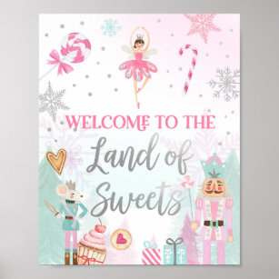 Poster Bienvenue Terre de sucreries Casse-noix Ballerina 