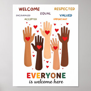 Poster Bienvenue Tout Le Monde Est Bienvenue Ici Idaho En