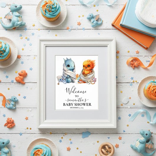 Poster Bienvenue Twins Phoenix Dragon Imaginaire