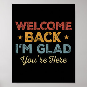 Poster Bienvenue vintage Ck Je suis ravi que vous soyez i
