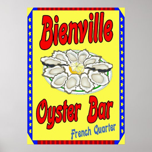Poster Bienville Oyster Bar (Devant)