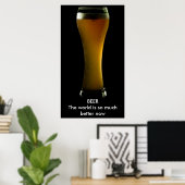 Poster bier met tekst (Thuiskantoor)