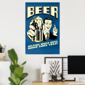 Poster Bière aidant les blancs à danser (Bureau à domicile)