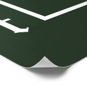 Poster Bière artisanale -Growers Design ovale vert et bla (Coin)