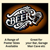 Poster BIÈRE - Blanc sur Brown