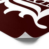 Poster BIÈRE ! Casquette de bouteille, gris et blanc sur  (Coin)