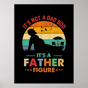 Poster Bière Ce n'est pas un papa Bod C'est un père Figur