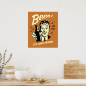 Poster Bière : C'est ton ami (Cuisine)