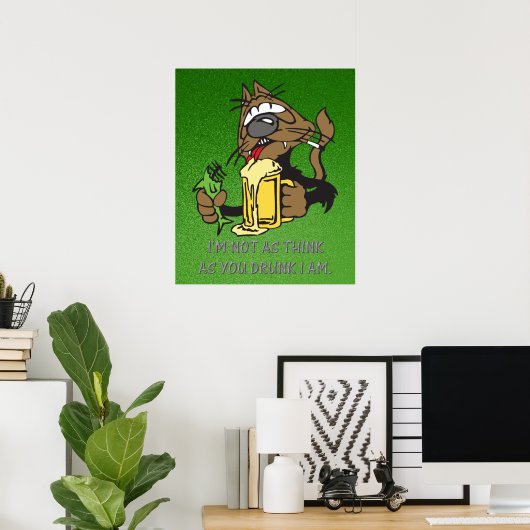 Poster bière chat (Bureau à domicile)