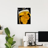 Poster Bière coulée dans le verre, studio tourné (Bureau à domicile)