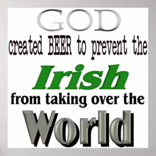 Poster Bière de Dieu la conquête d'Irlandais et du monde