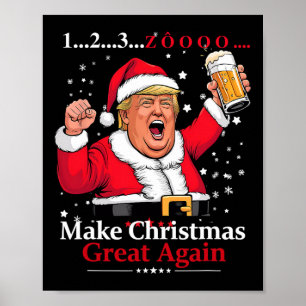 Poster Bière de Noël vietnamienne amusante Trump 123 Z