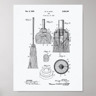 Poster Bière Faucet 1876 Brevet Art Livre blanc PosteraCl