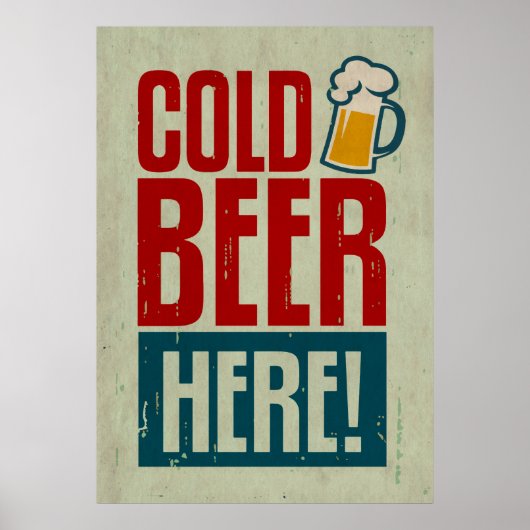 Poster Bière froide (Devant)