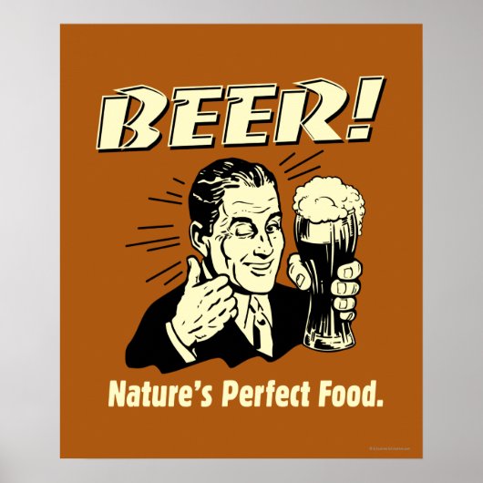 Poster Bière : La nourriture parfaite de la nature (Devant)