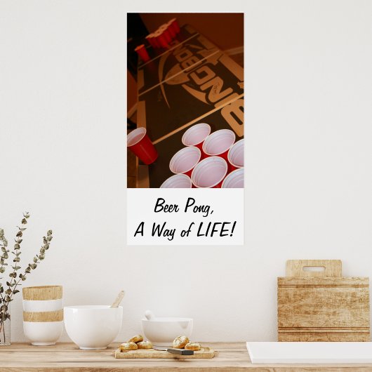 Poster Bière Pong, un mode de vie (Cuisine)
