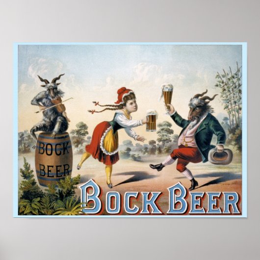 Poster Bière vintage Bock (Devant)